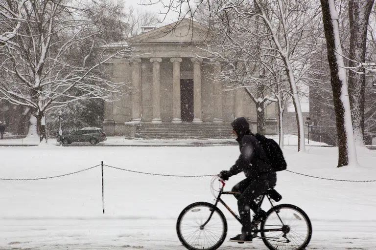 Clio Hall in the winter 