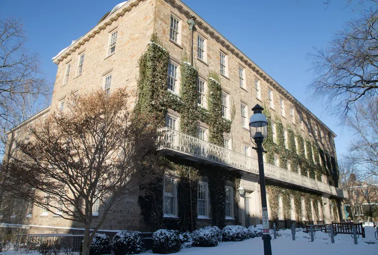 Snowy Morrison Hall Exterior