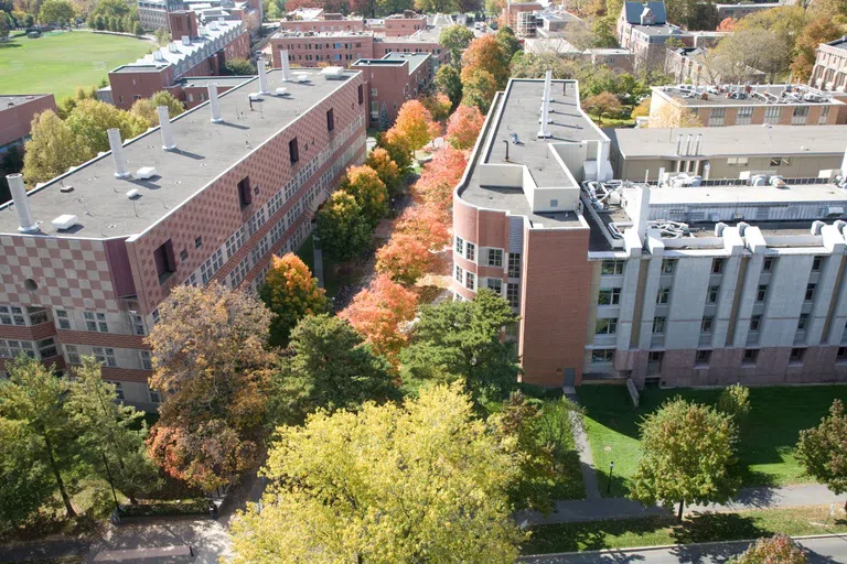 Aerial shot of Schultz Laboratory (image right)