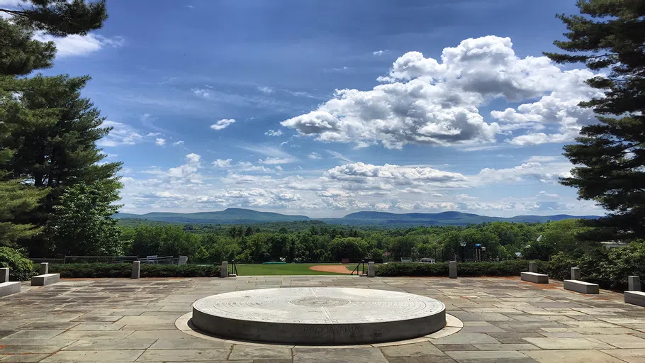 View of Holyoke Mountain Range over Memorial Hill