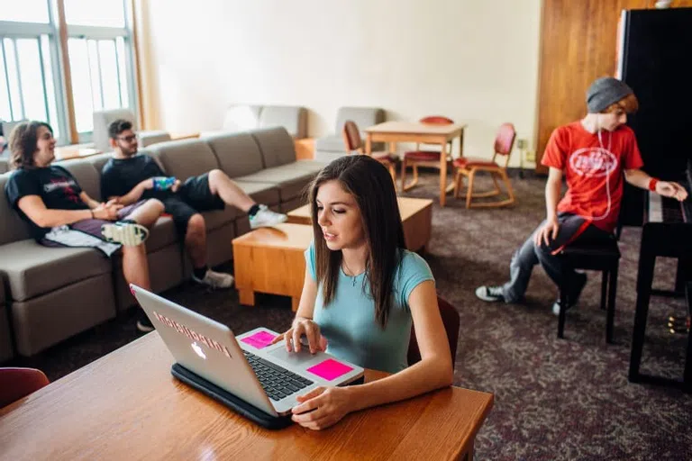 Students in the Commuter Lounge