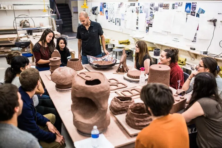 Ceramics class in the Ceramics studio