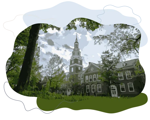 Berea campus building with grass and sky