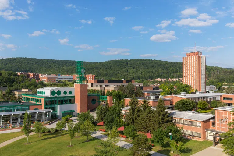 Aerial view of campus