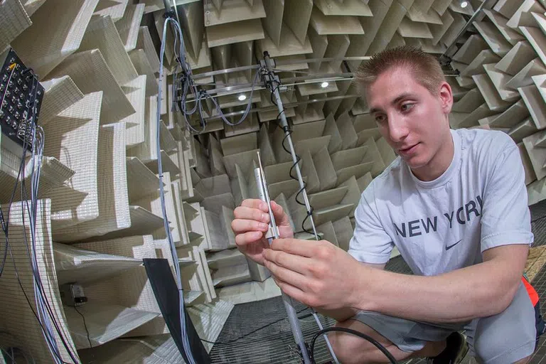 Students use the labs and anechoic chamber of Acoustics Core of the Engineering and Science Building at the Innovative Technologies Complex.