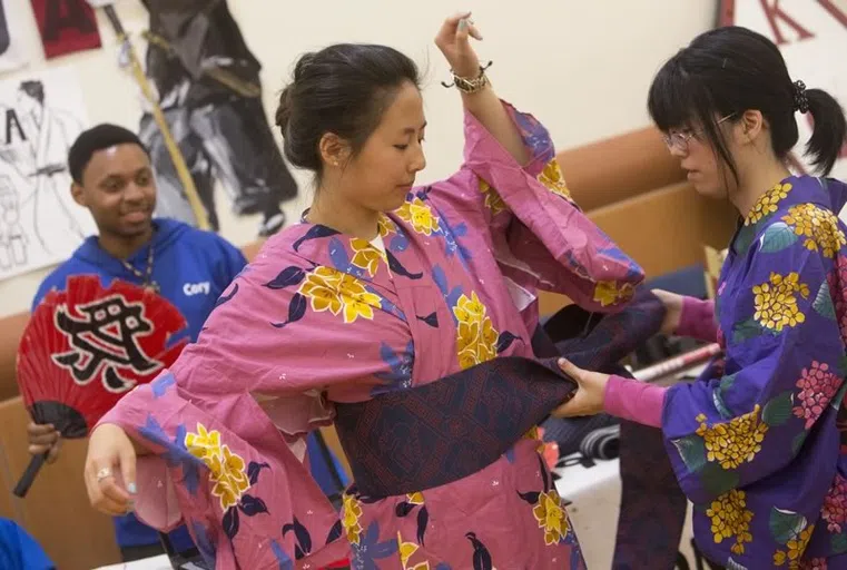 Students participating in a Multicultural Resource Center Event