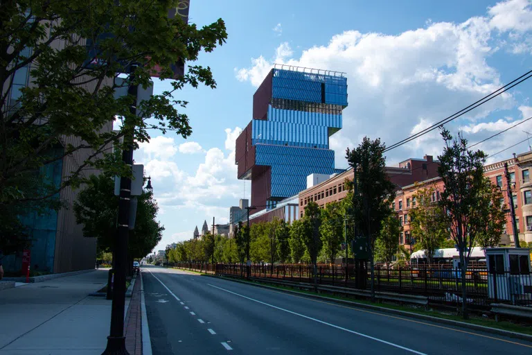 A view of BU's new Center for Computing & Data Sciences. 