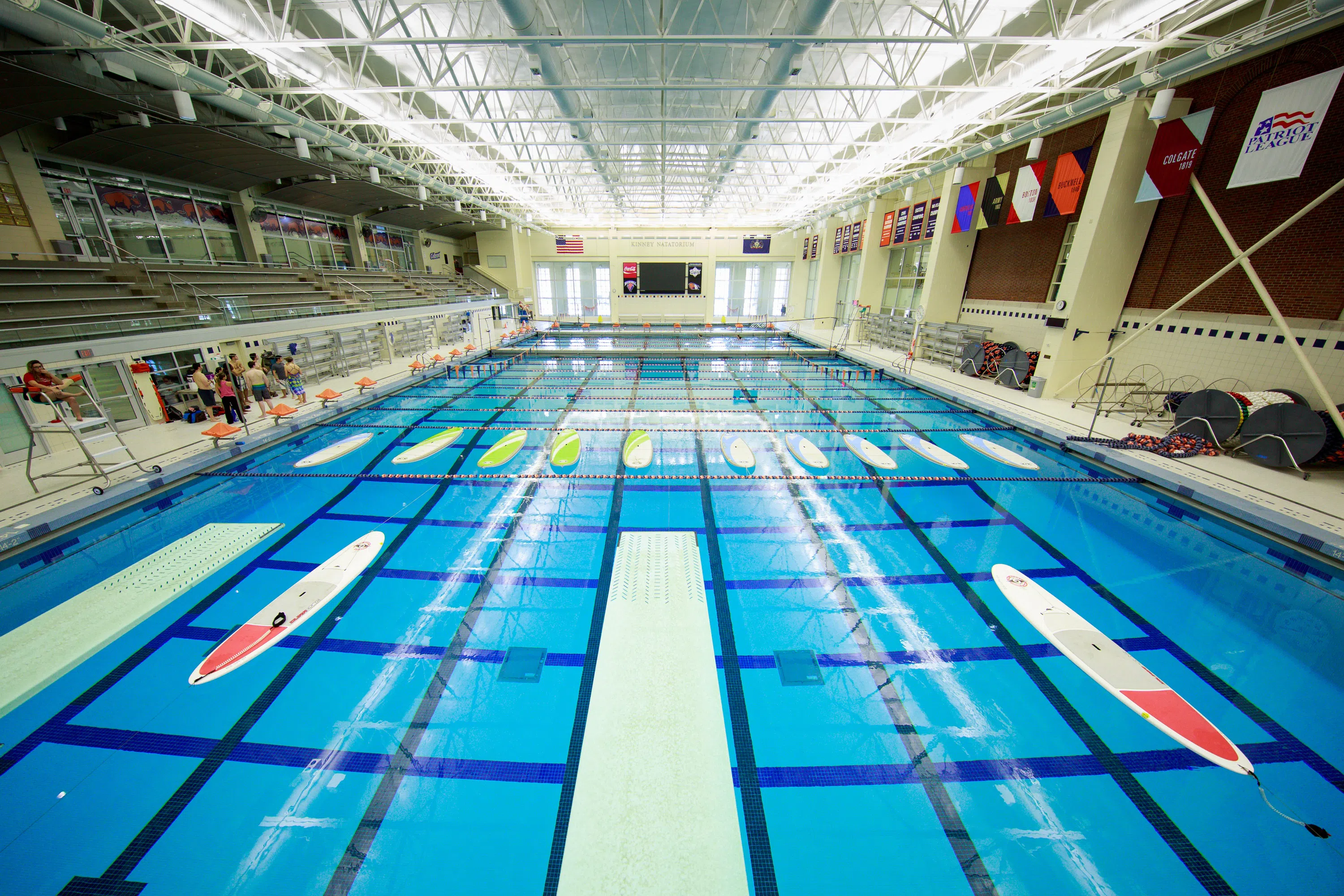 the olympic-size swimming pool in Kinney Natatorium