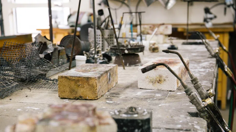 Various tools in the Jewelry and Metal Arts studio.