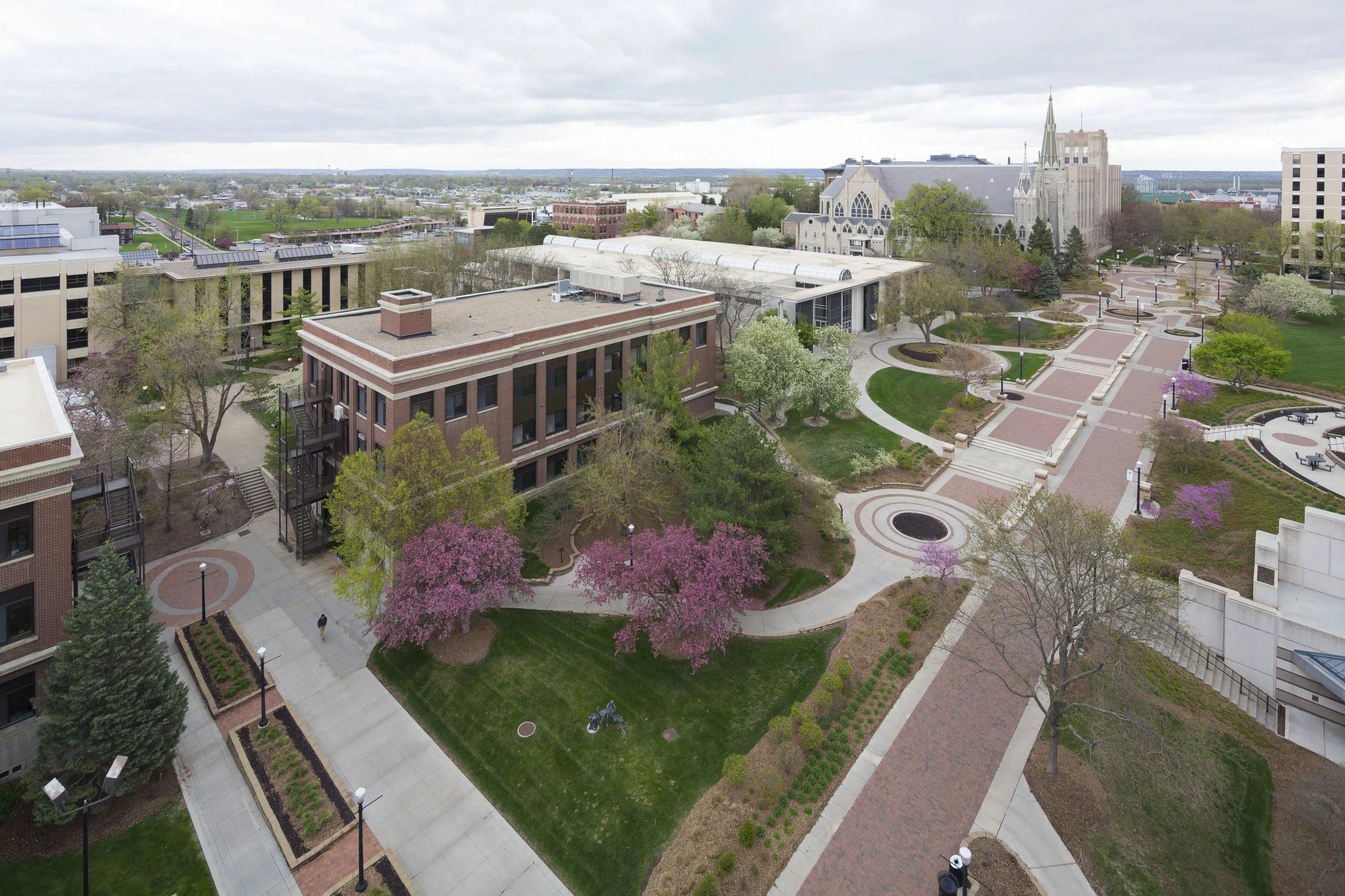 Hitchcock Communication Arts Building from above