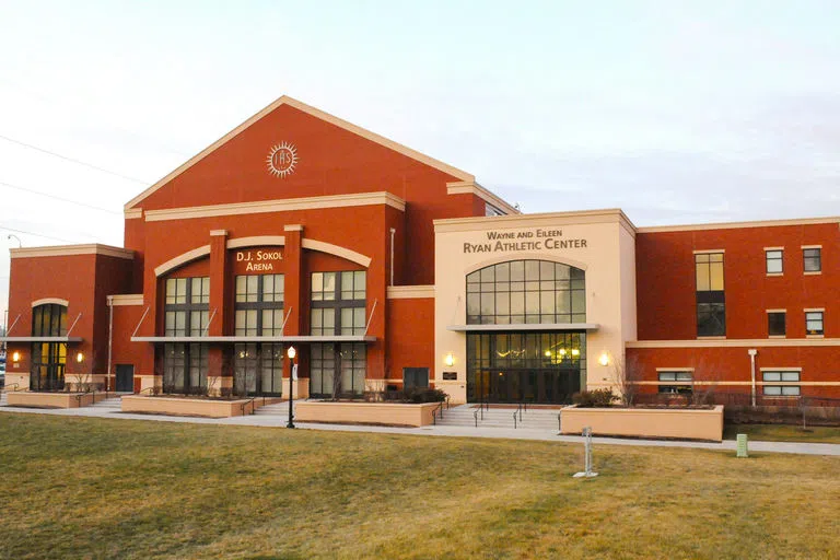 Wayne and Eileen Ryan Athletic Center and D.J. Sokol Arena Exterior