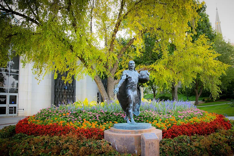 Reinert Memorial Library Statue