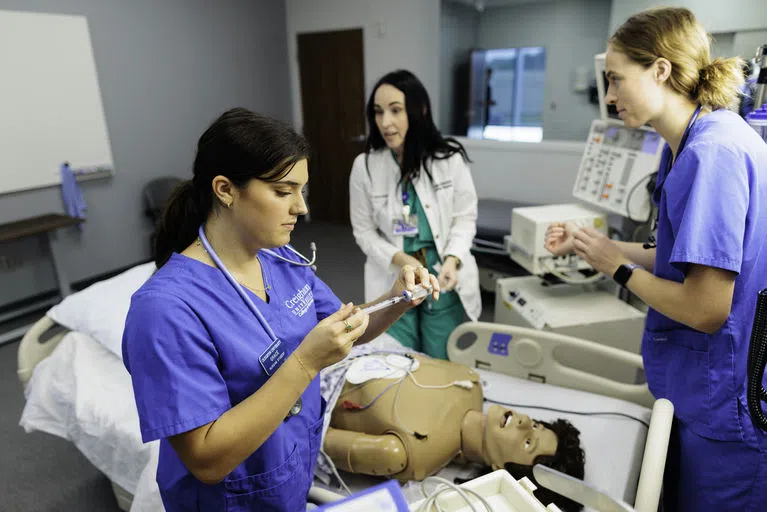 Nursing Students learning vaccination administration 