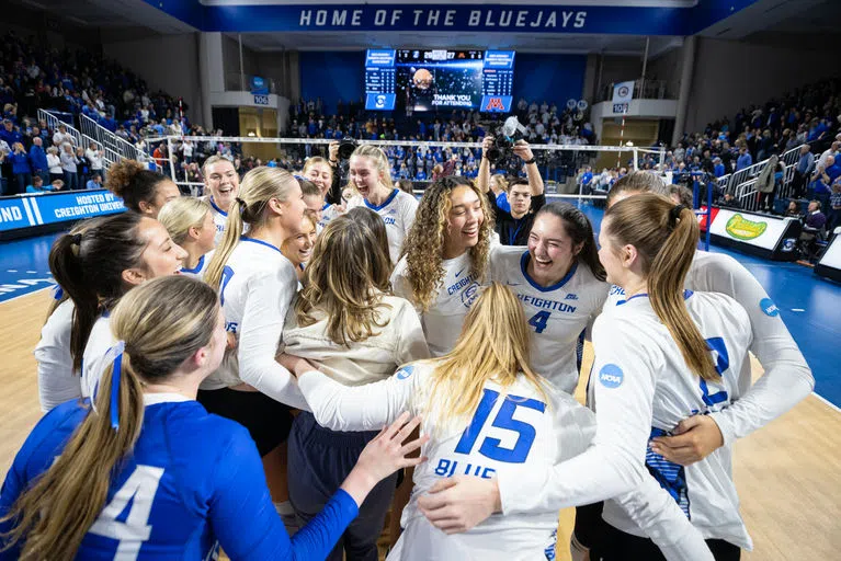 Volleyball Celebrates a Win