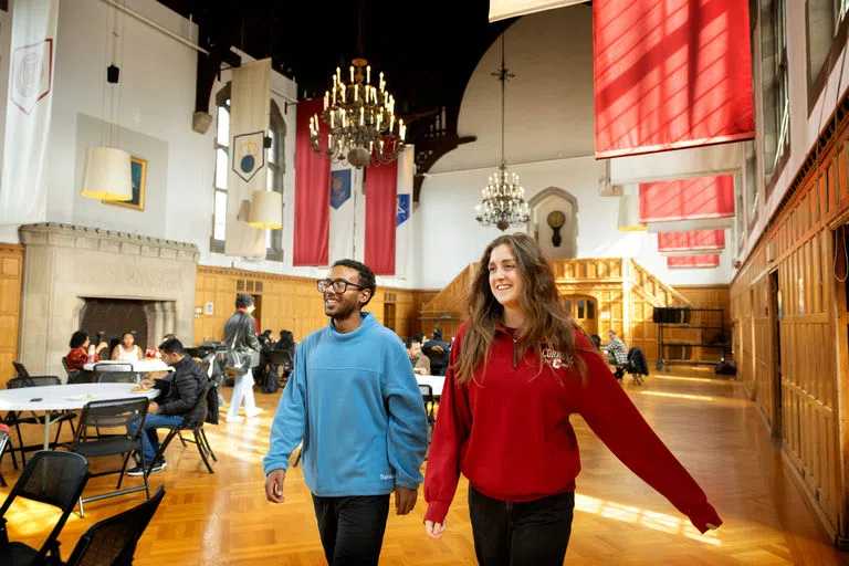 Members the Jewish Muslim Alliance, a student group that aims to build bridges between the Muslim and Jewish student communities at Cornell, gather at Anabel Taylor Hall.