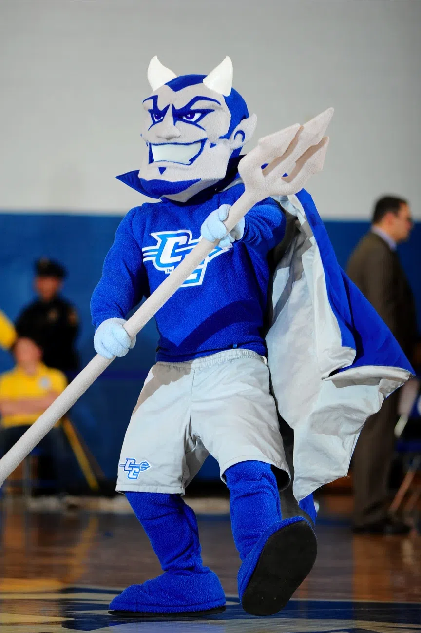 Central's mascot is Kizer, the blue devil