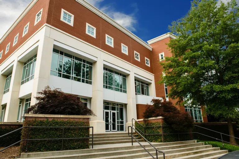 The exterior of McAdams Hall.