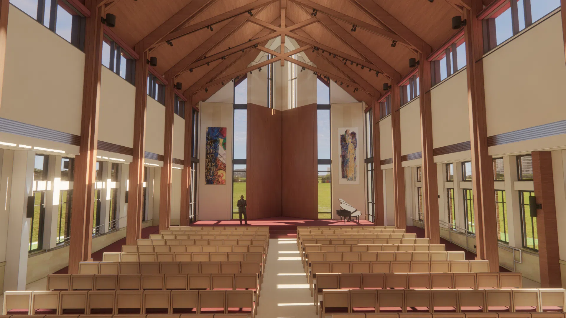 Rendering of the beautiful chapel that will be in the coming Armstrong Center.