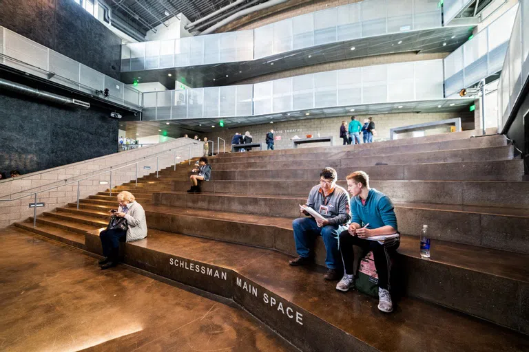 interior of Cornerstone Arts Center with students