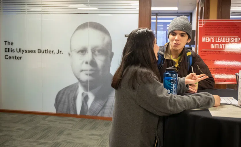 Entry to Butler Center with students