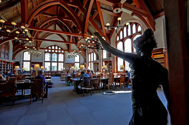 Interior shot of the ornate Law Library