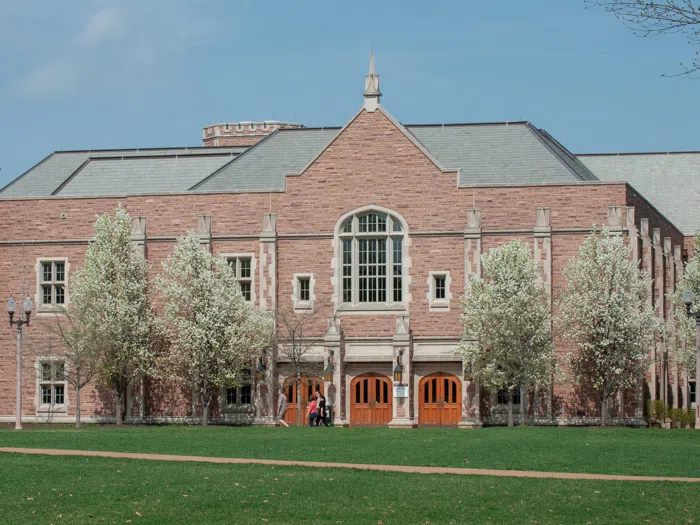 Exterior shot of the front of Wrighton Hall