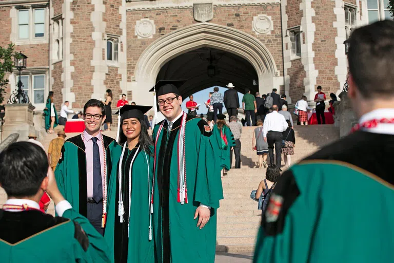 Photo of students taken during commencement