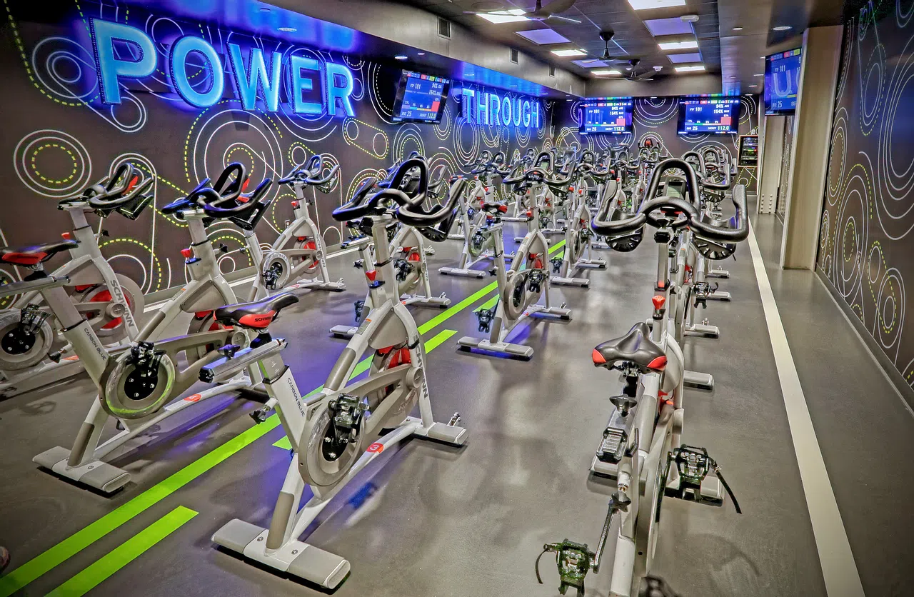 Interior of the Cycle Studio at the rec