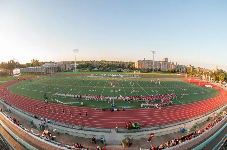 A full shot of the field and track at Francis Field