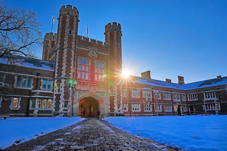 Brookings Quad in the snow