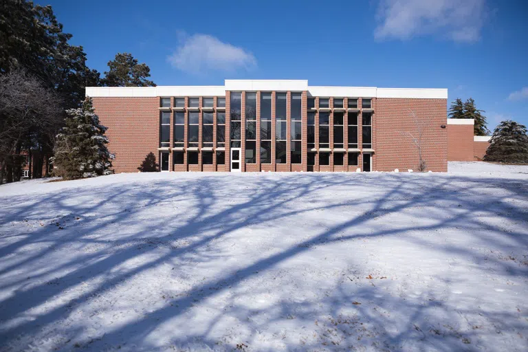 Communications Building in Winter