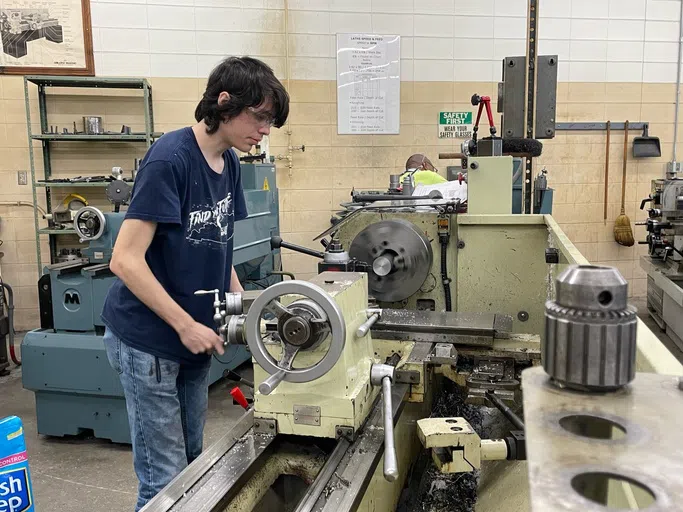 Student uses machinery in OTB 200