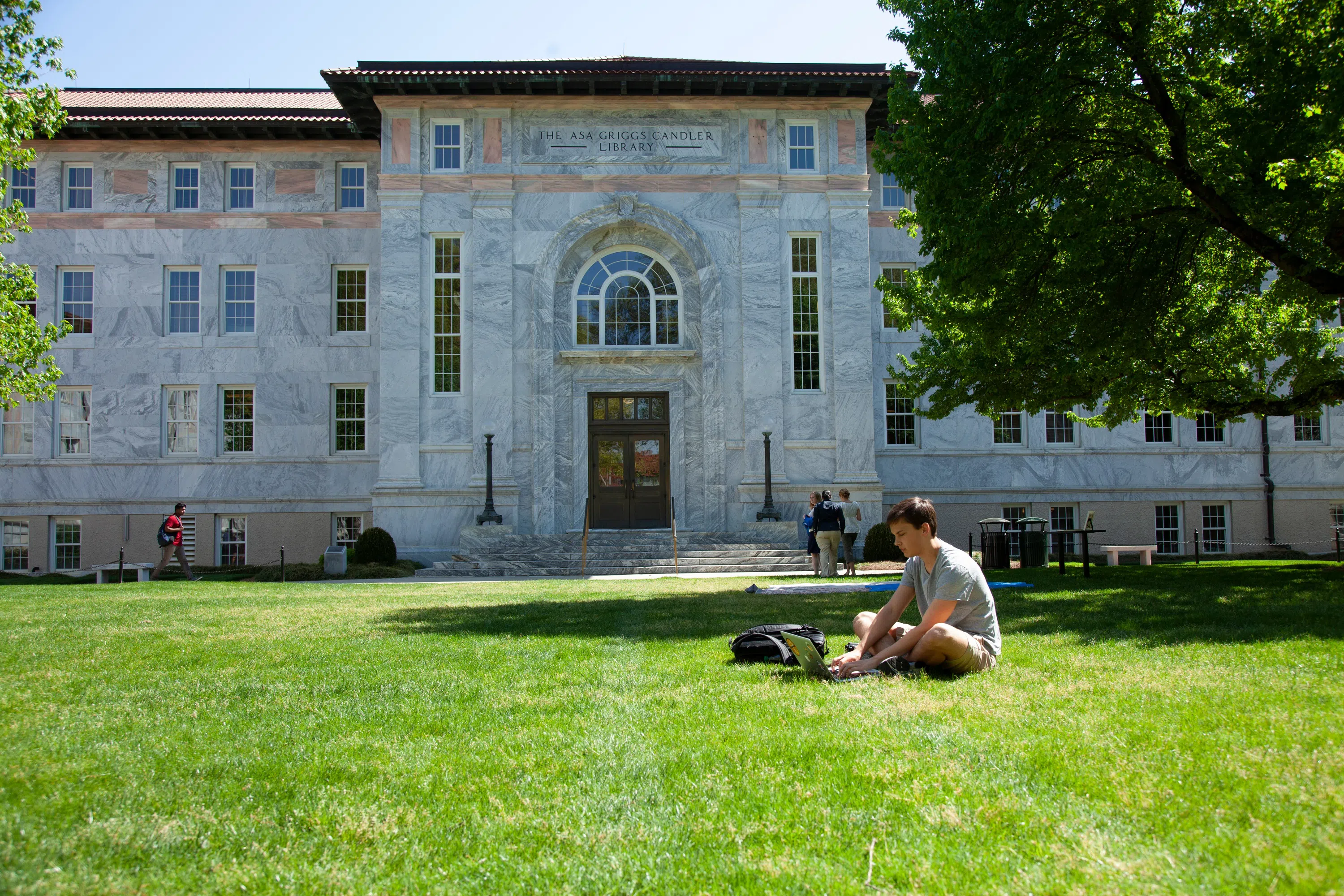 Directly across the Quad from the Administration Building is one of the most photogenic spots on campus- the Candler Library