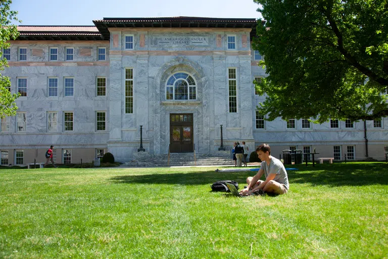 Directly across the Quad from the Administration Building is one of the most photogenic spots on campus- the Candler Library