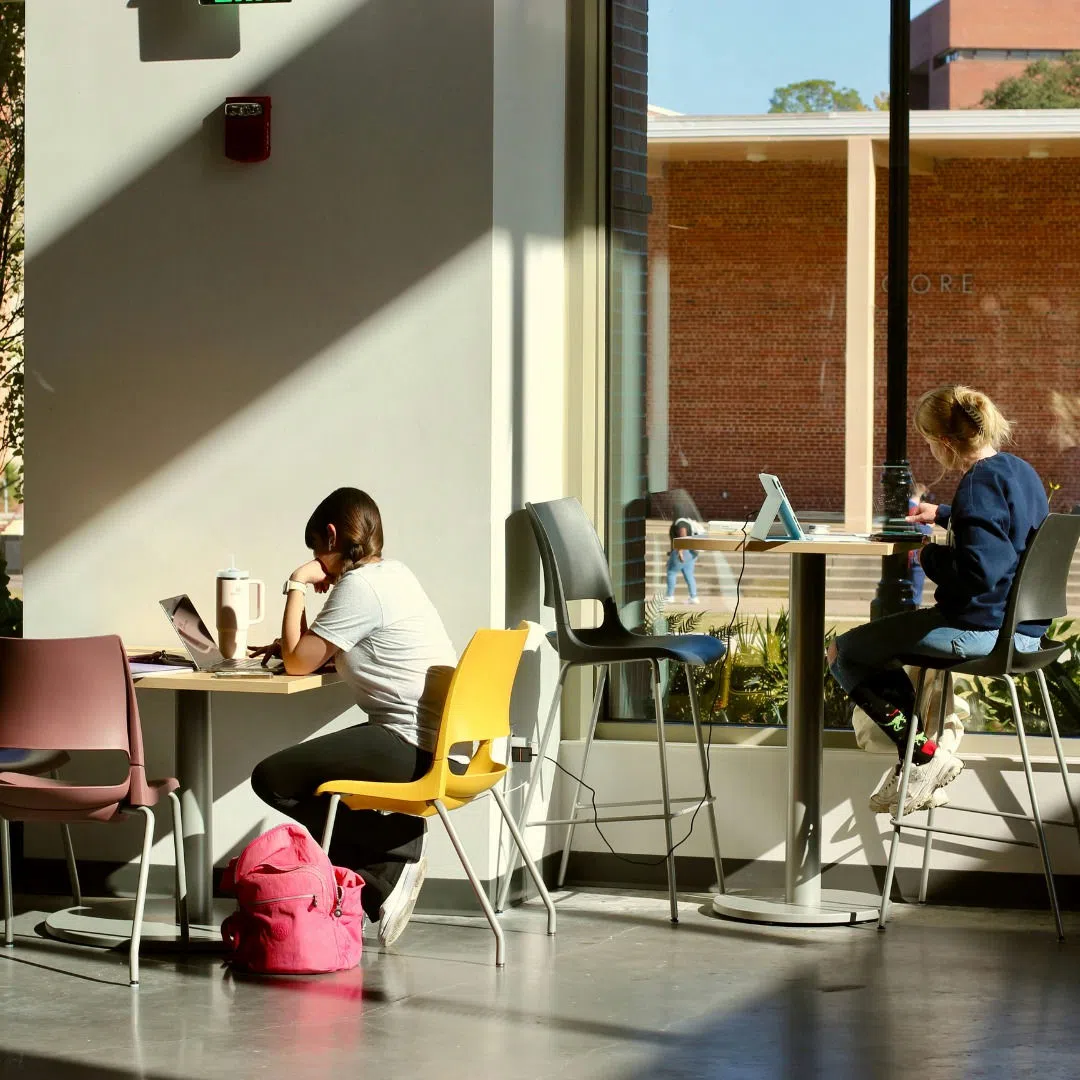Students studying at the Union.