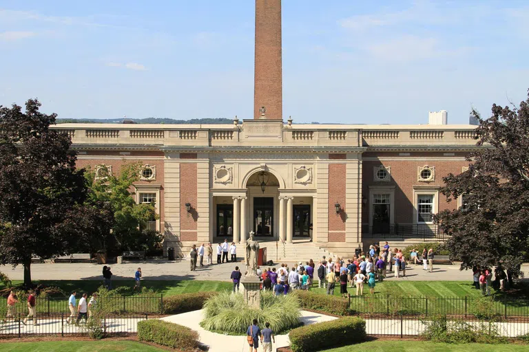 Outside of dining hall building