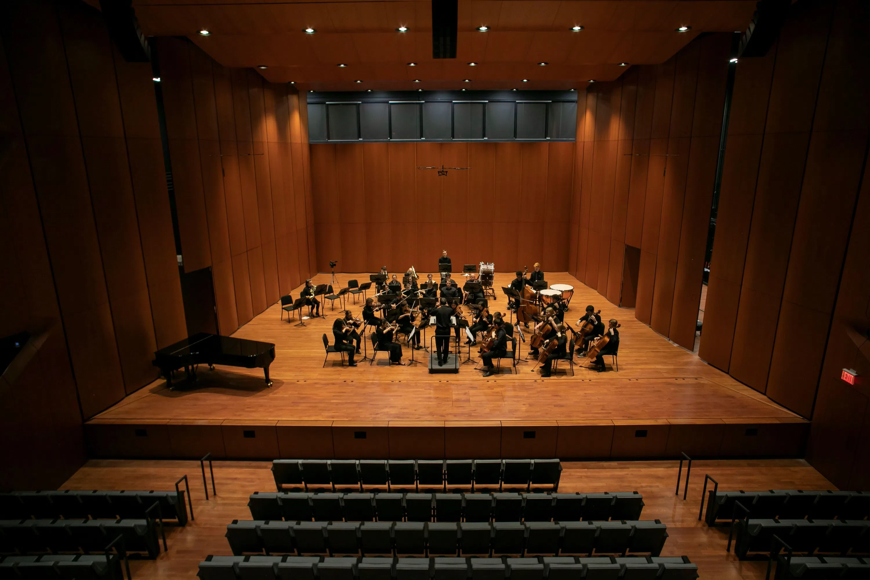 The 400-seat multipurpose proscenium theater is the College’s principal venue for music, musical theater and dance performances. 