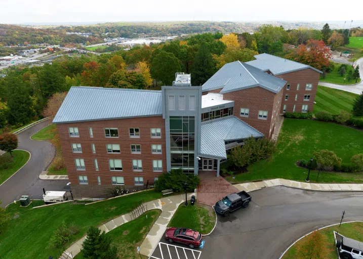 Outside of building - drone view