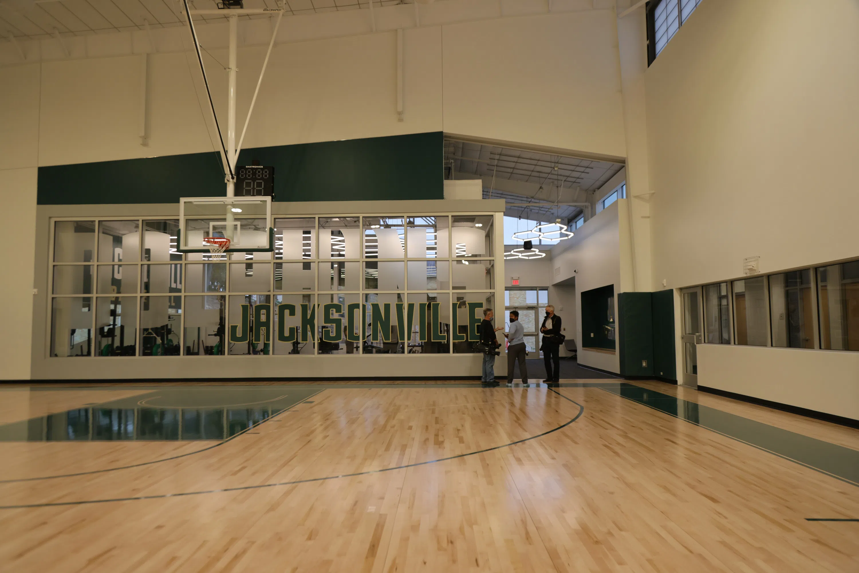 This is the inside of the Basketball Performance Center. 