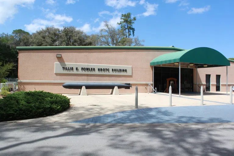 The outside of the NROTC building.