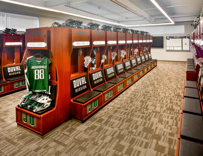 The inside the men's locker room. 