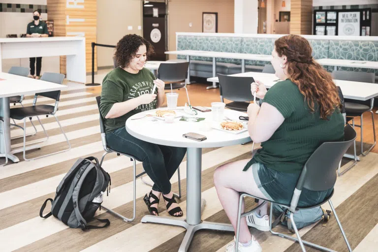 The Riverview Dining Hall inside of the Kinne Center. 