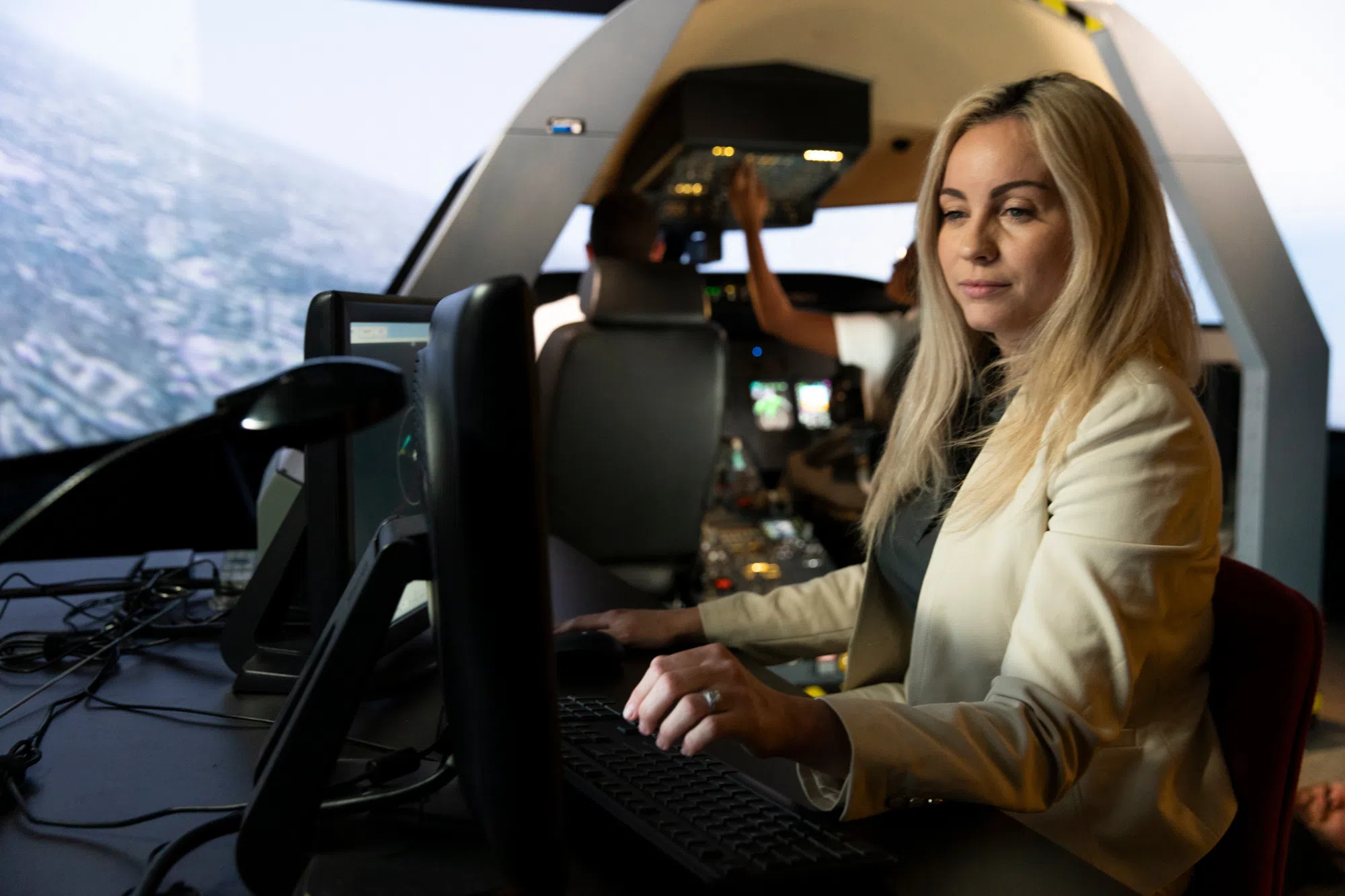 Our Davis College of Business also houses our Aviation Simulator. 