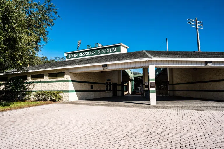 Outside of John Sessions Stadium.