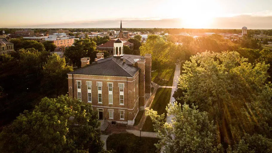 Knox College's Old Main at Dawn