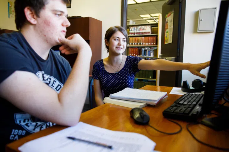 Students Studying on Computer