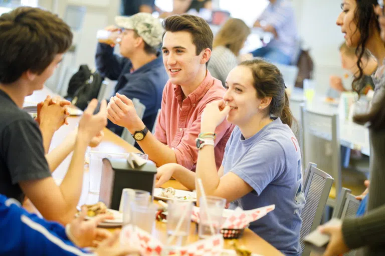 Students in Dining Hall