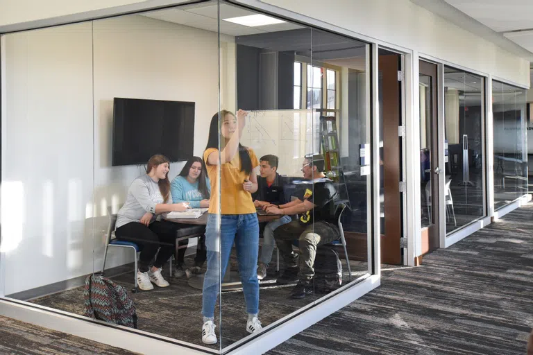 Study rooms located in the hallways