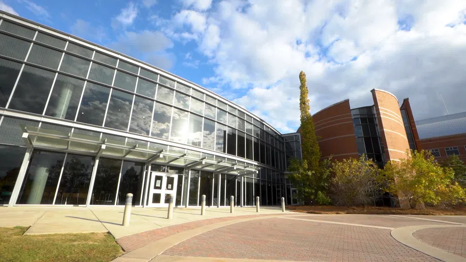 The Professional Sciences Building on a sunny day.