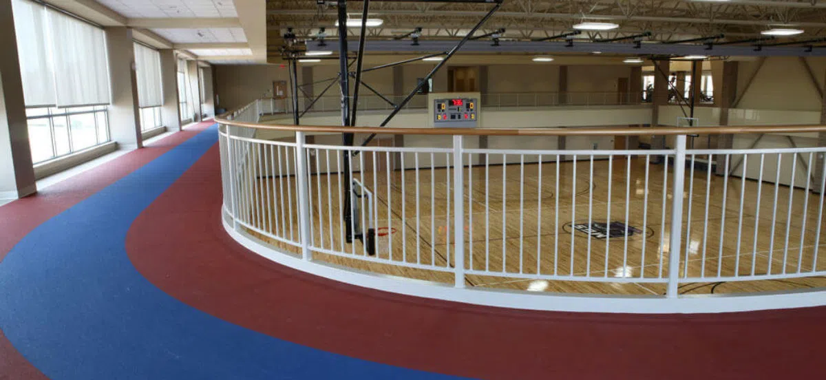 The indoor track.